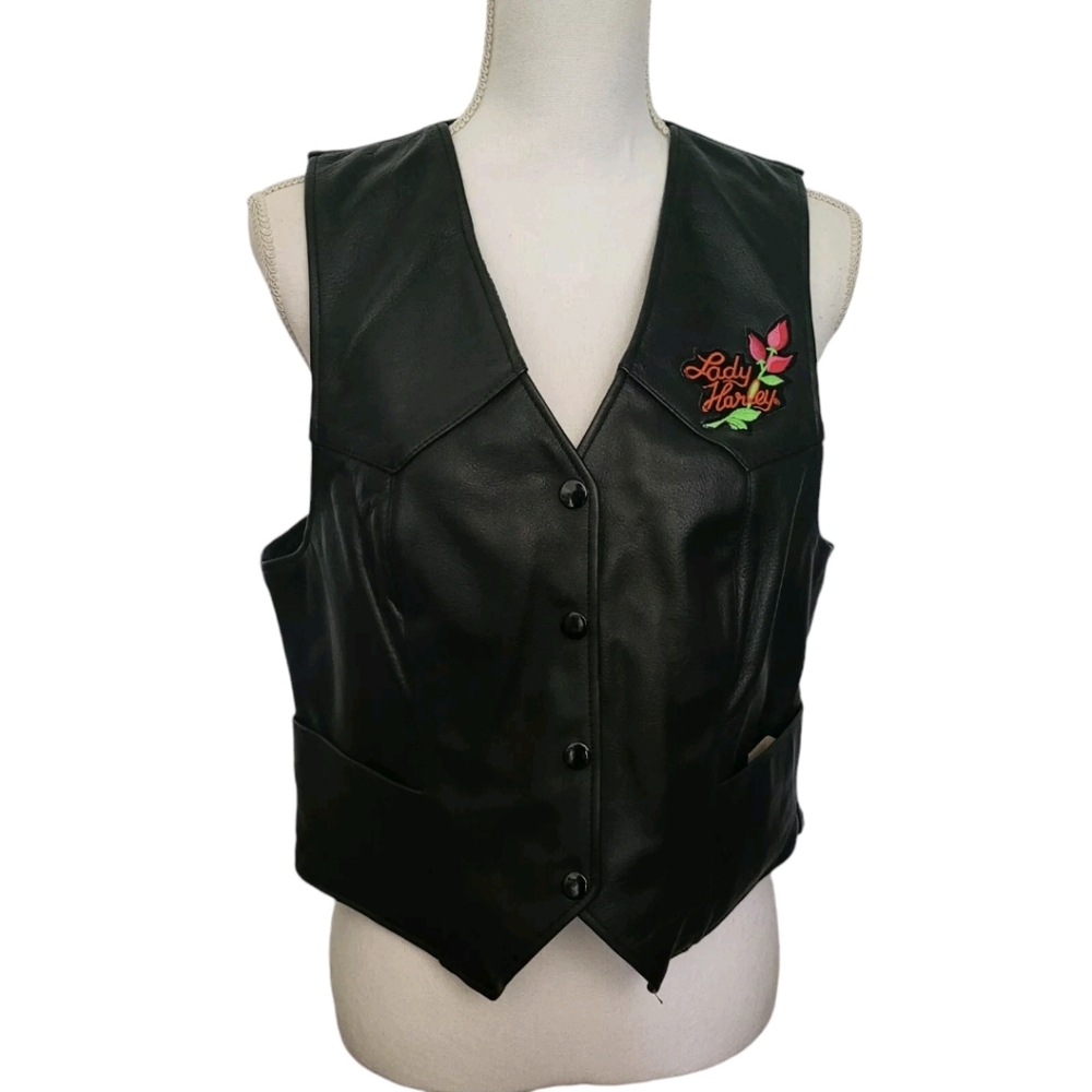 Frontier Leathers Leather Women's Lady Harley Vest Medium